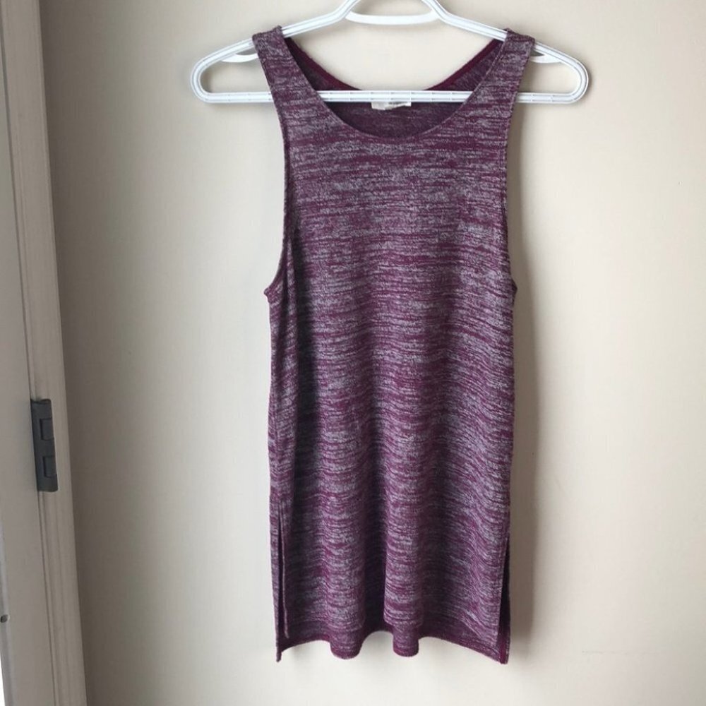 Aritzia Wilfred Free  purple Tank Top with side slits size XXS